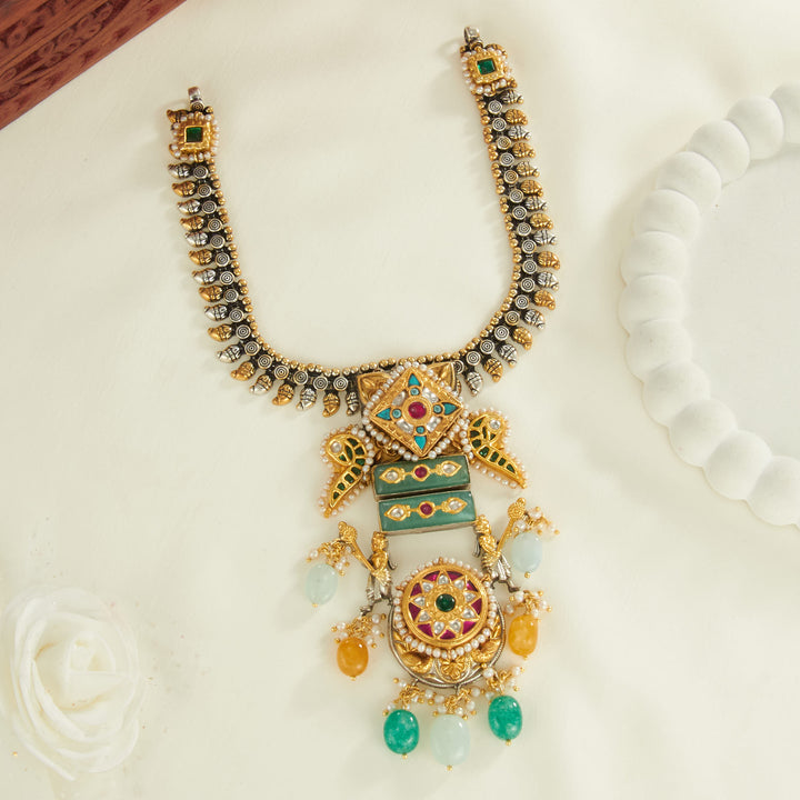 Dual Shine Short Necklace Set