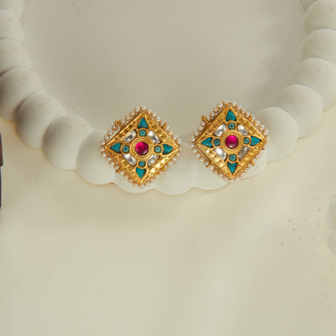 Dual Shine Short Necklace Set