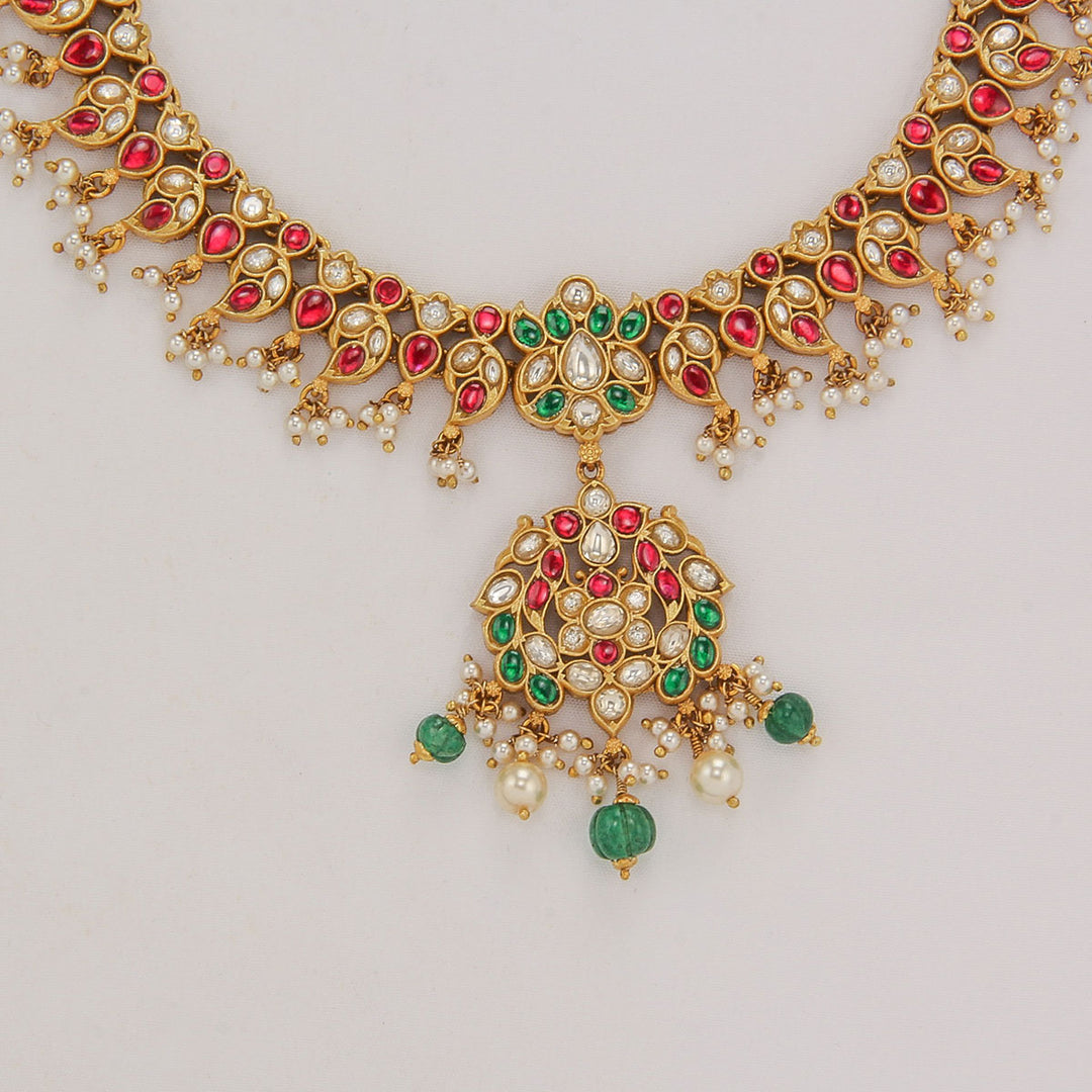 Lithara Kundan Short Necklace
