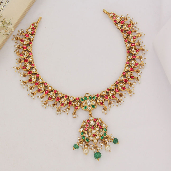 Lithara Kundan Short Necklace