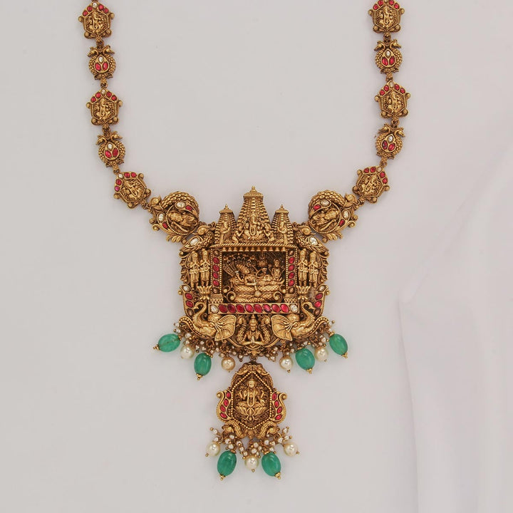 Temple Designed Nagas Long Necklace