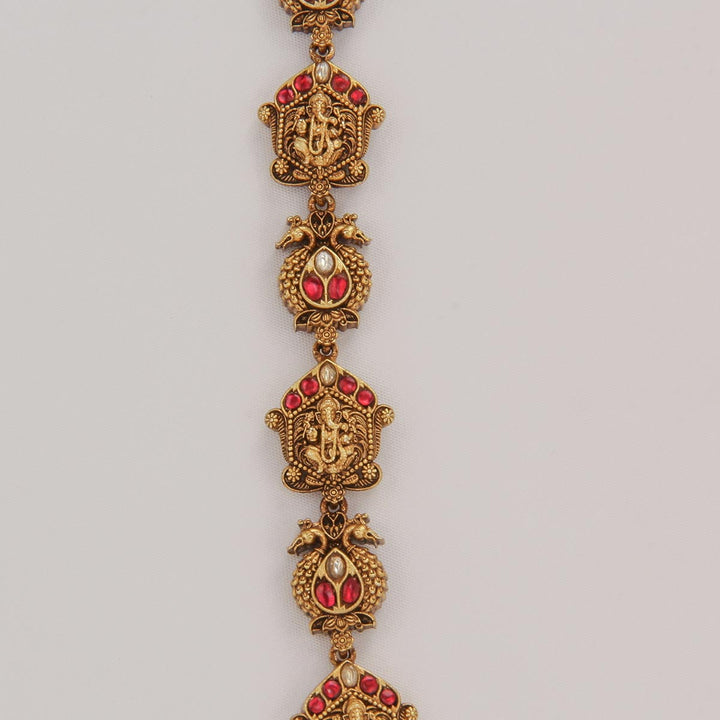 Temple Designed Nagas Long Necklace