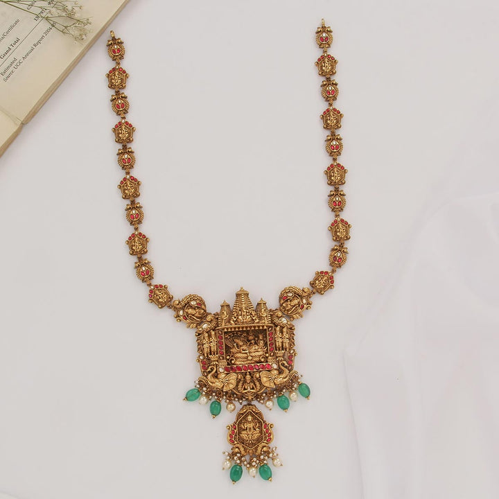 Temple Designed Nagas Long Necklace