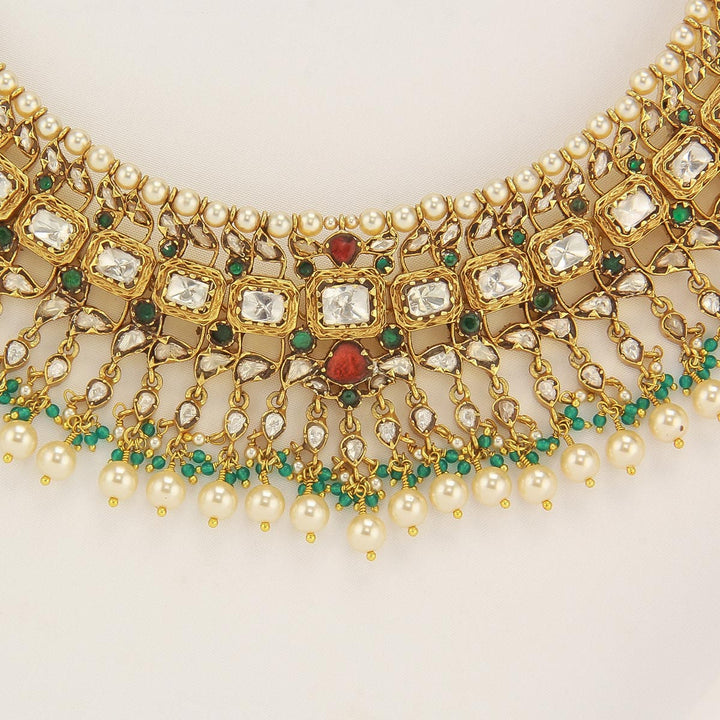 Aashika Moissanite Short Necklace Set