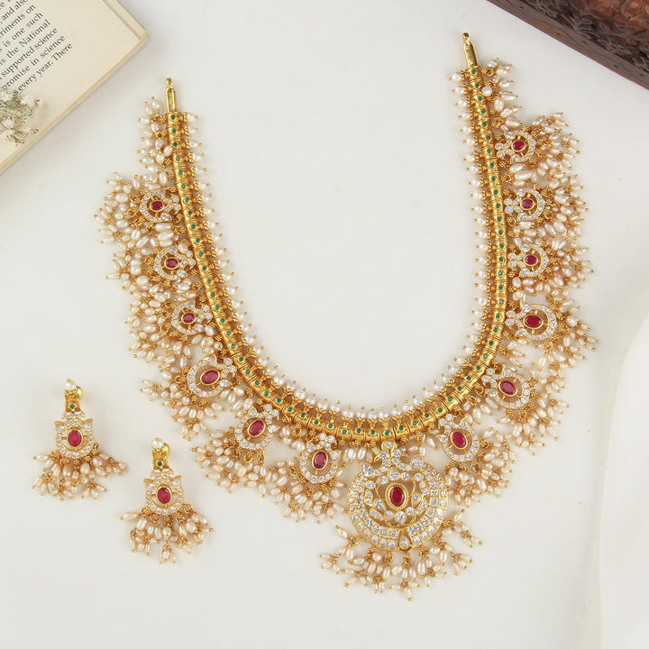 Vithruka Guttapusalu Long Necklace Set