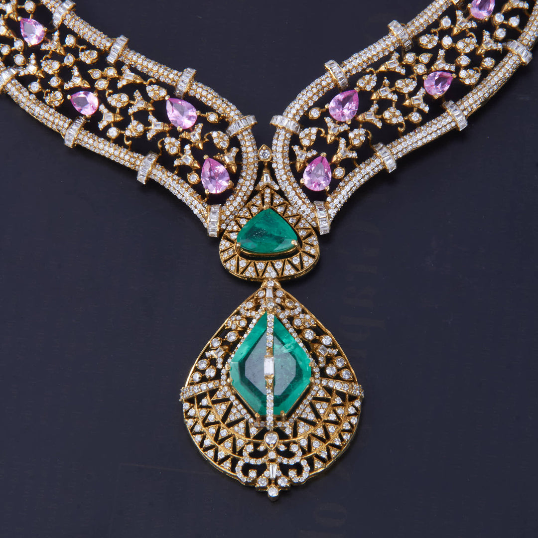 Shinning Charm Victorian Short Necklace Set
