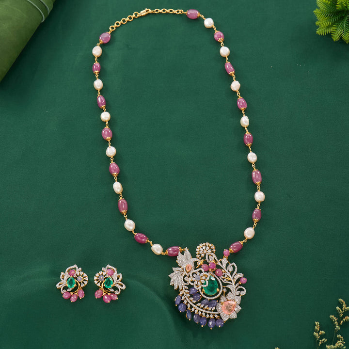 Prayagitha Avikam Long Necklace Set