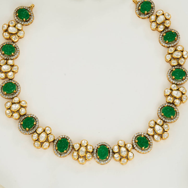 Vibrant Green Short Necklace Set