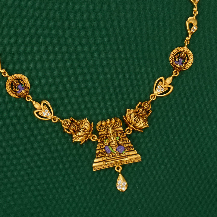 Vinayagar 3D Spl Short Necklace