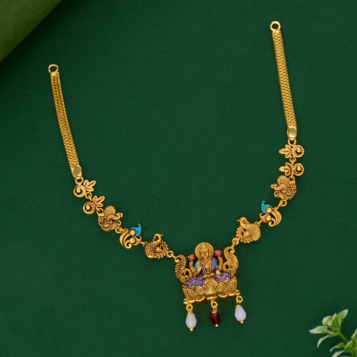 Lotus Lakshmi 3D Spl Short Necklace