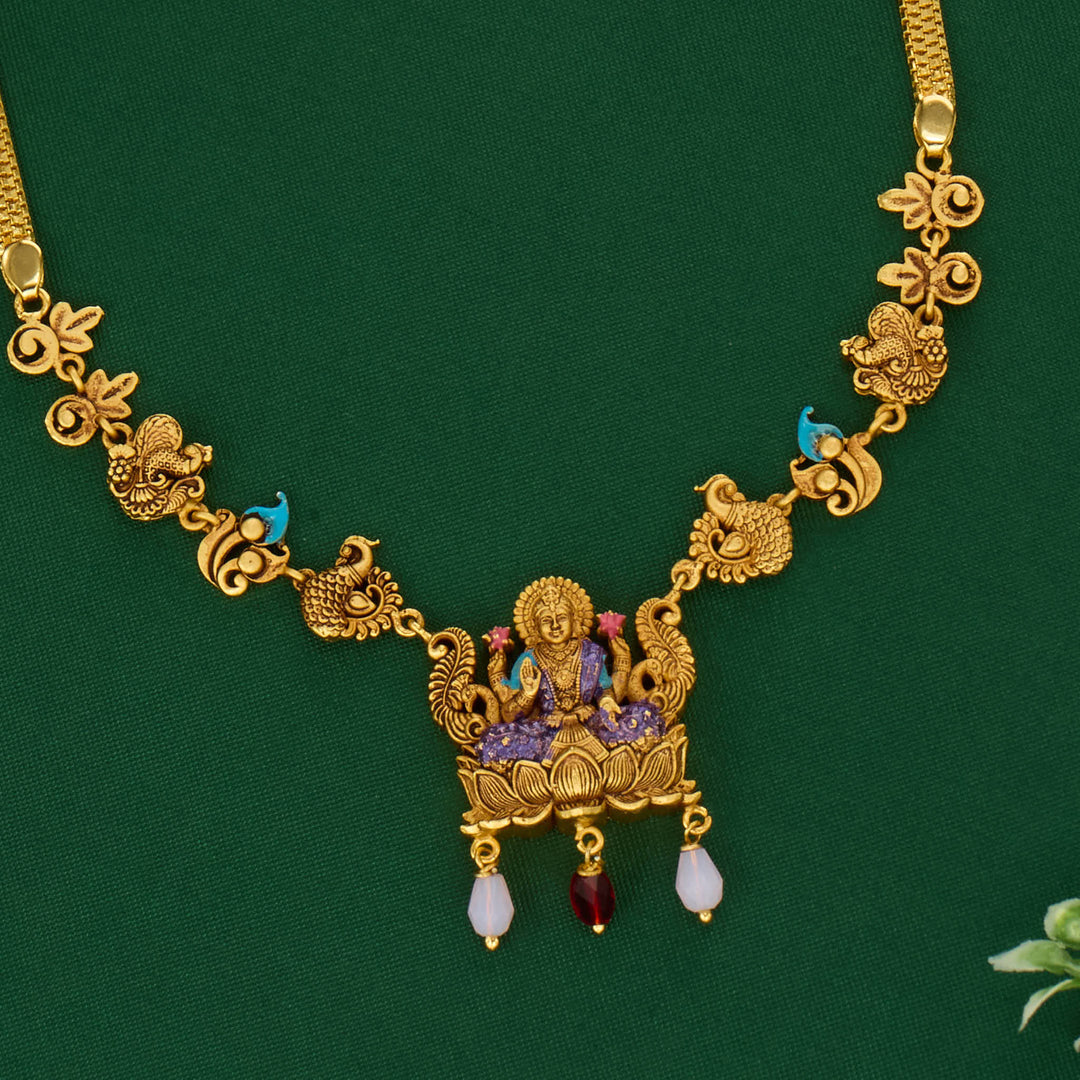 Lotus Lakshmi 3D Spl Short Necklace