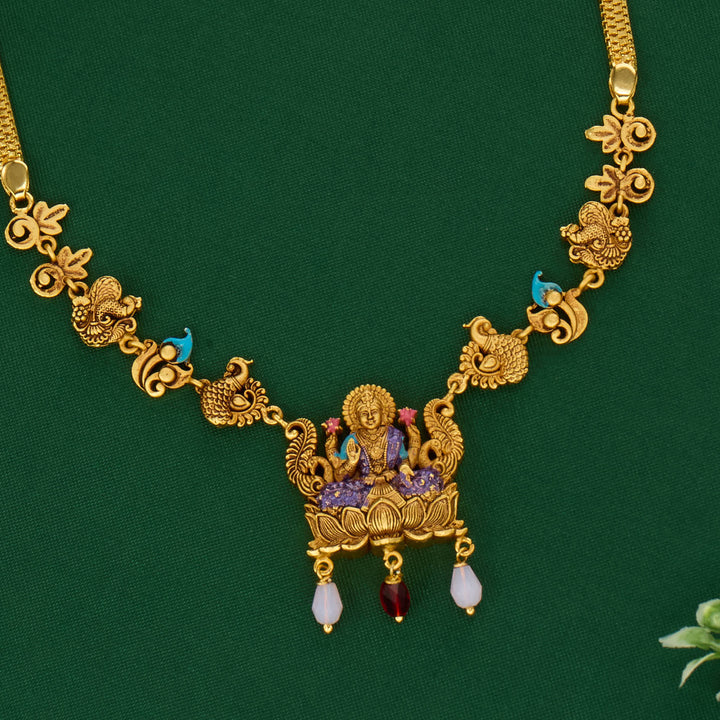 Lotus Lakshmi 3D Spl Short Necklace