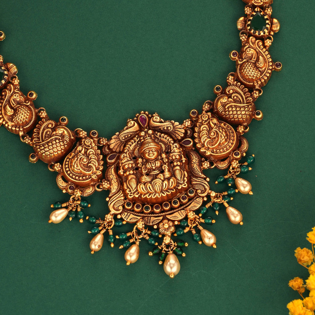 Traditional Lakshmi Nagas Short Necklace
