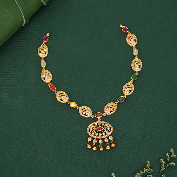 Navarathna Stone Short Necklace