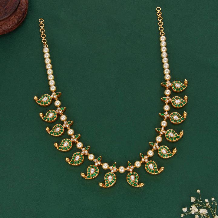Green Shine Reversible Short Necklace