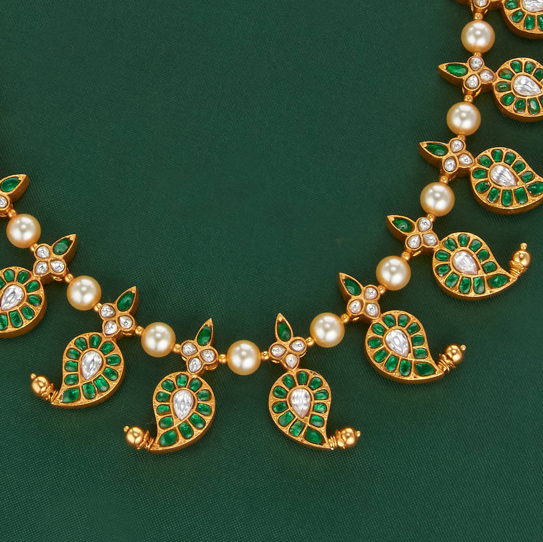 Green Shine Reversible Short Necklace