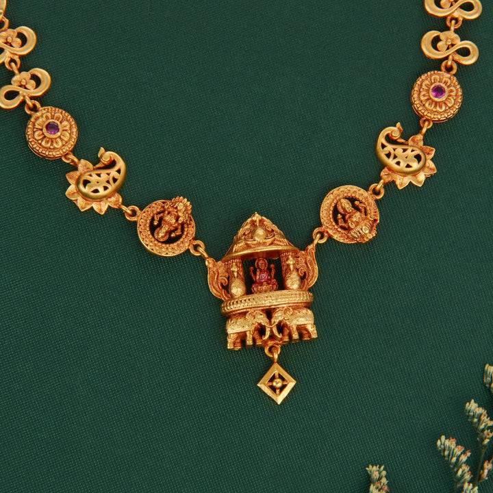 Temple Lakshmi 3D Spl Short Necklace