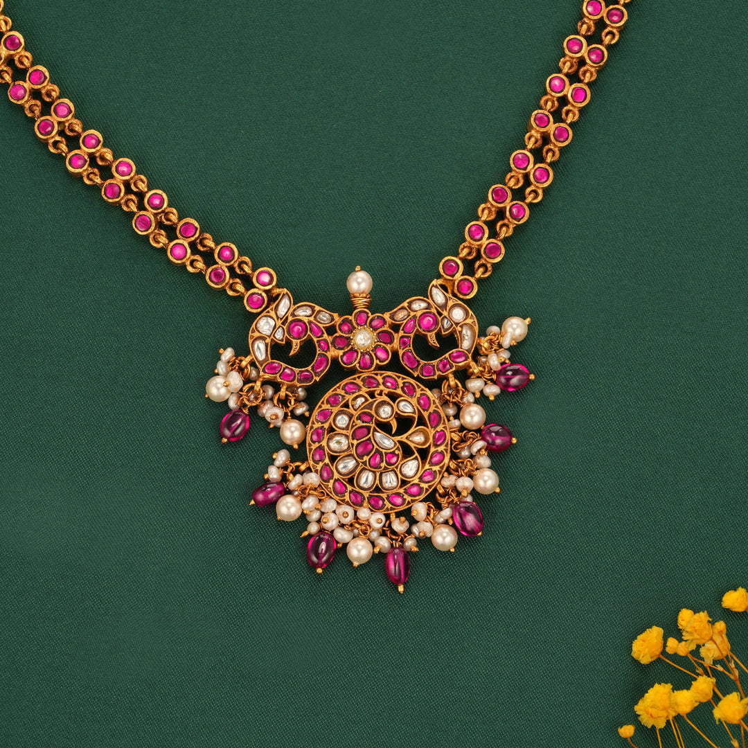 Lekshya Kundan Long Necklace