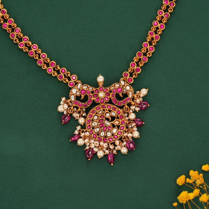 Lekshya Kundan Long Necklace