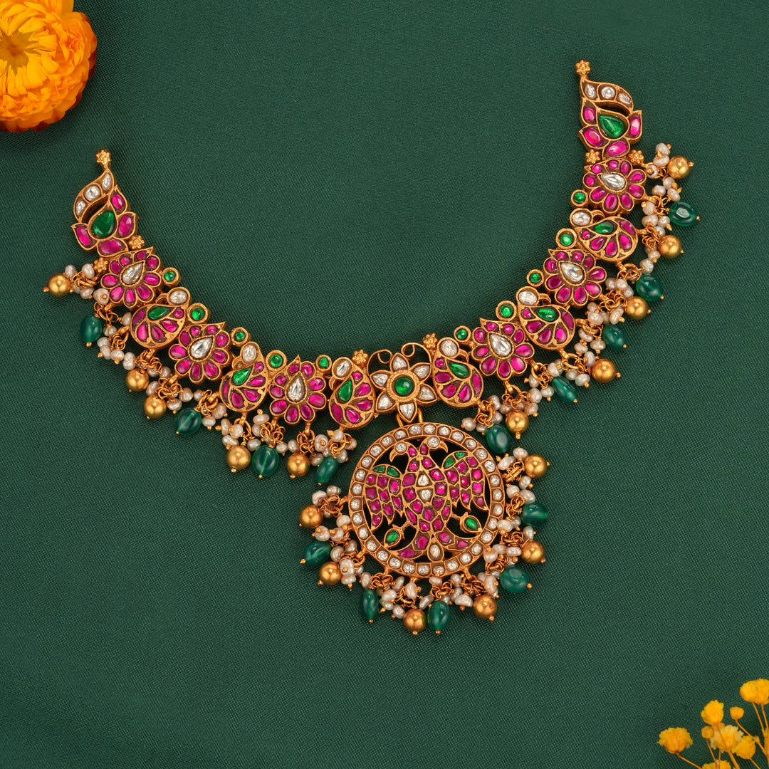 Haasini  Kundan Short Necklace