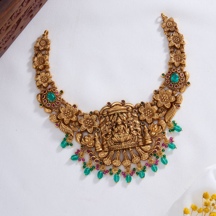 Sitting Lakshmi Nagas Short Necklace