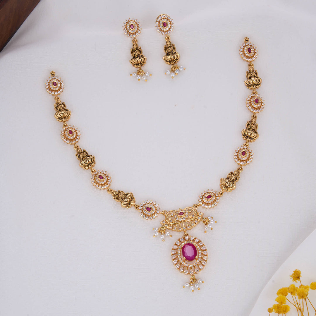 Akshara Nagas Short Necklace Set