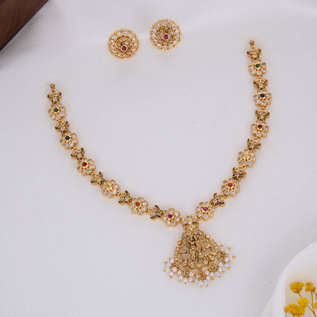 Anusha Nagas Short Necklace Set
