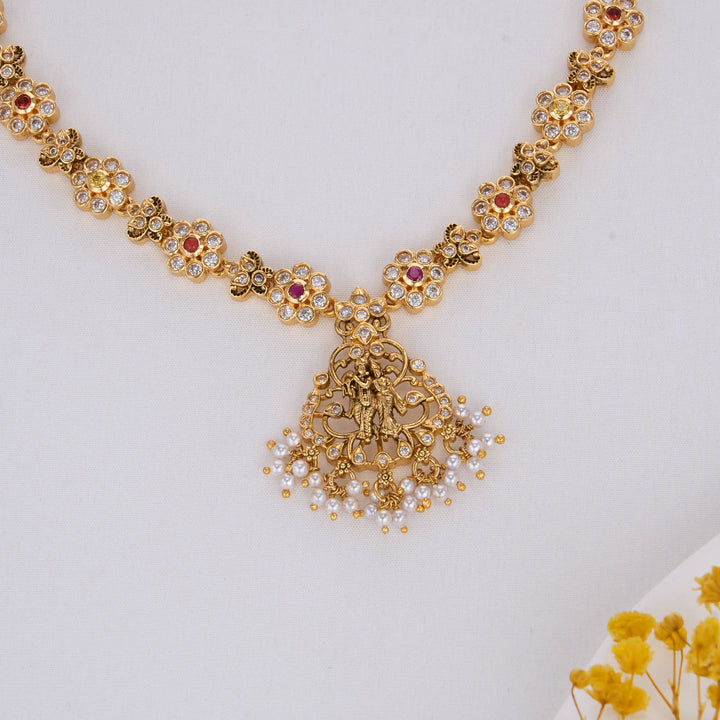 Anusha Nagas Short Necklace Set