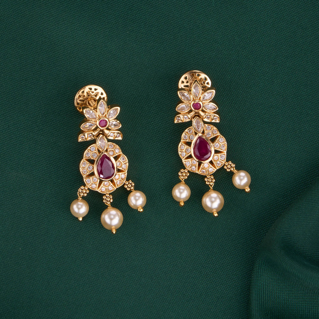 Stunning Stone Short Necklace Set