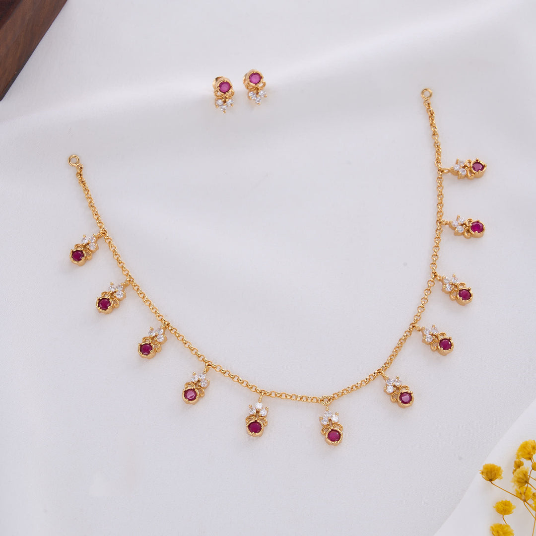 Mathisha Stone Short Necklace Set