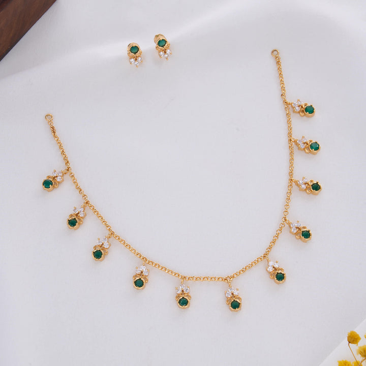 Trending Stone Short Necklace Set