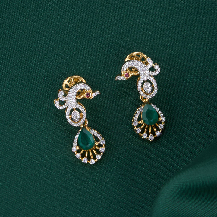 Peacock Inspired Short Necklace Set