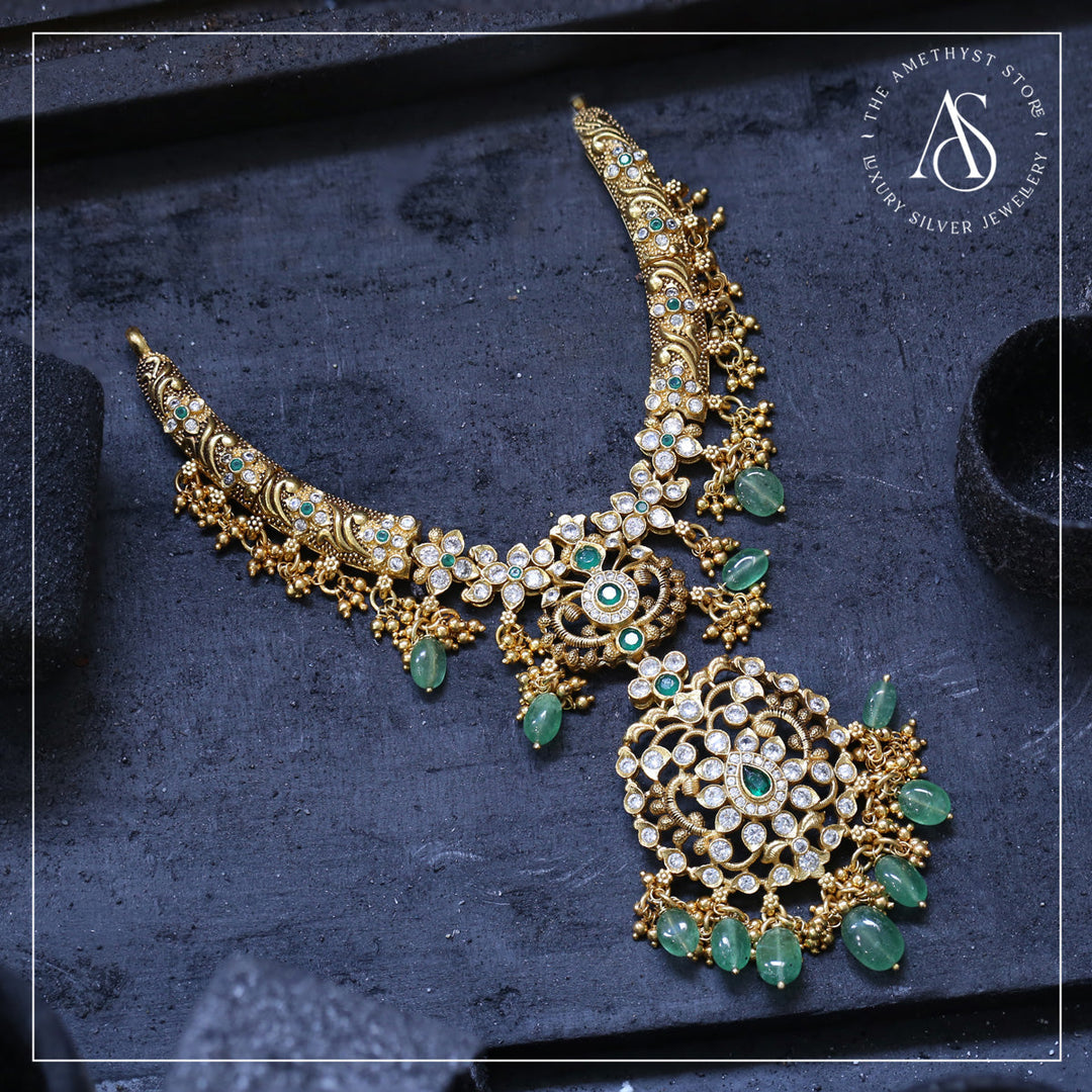 Jasmit Green Beads Necklace