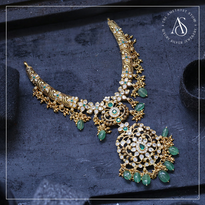 Jasmit Green Beads Necklace