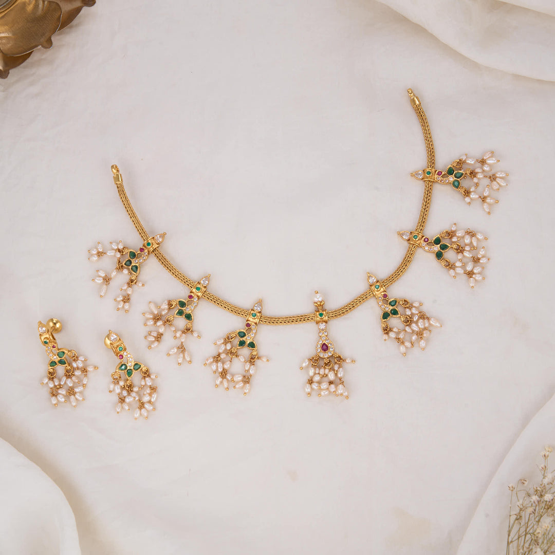 Vivitha Guttapusalu Necklace Set