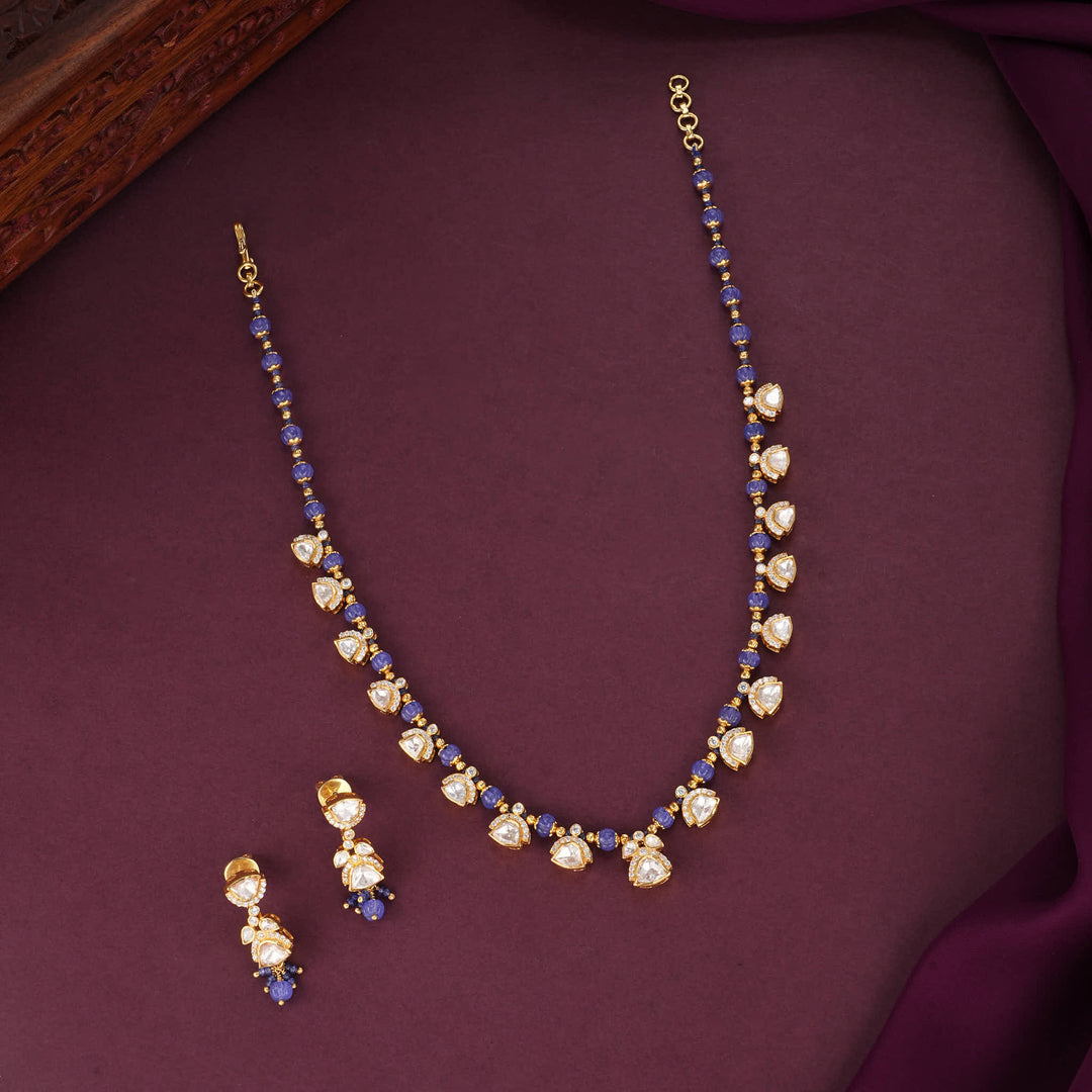 Trendy Moissanite Short Necklace Set