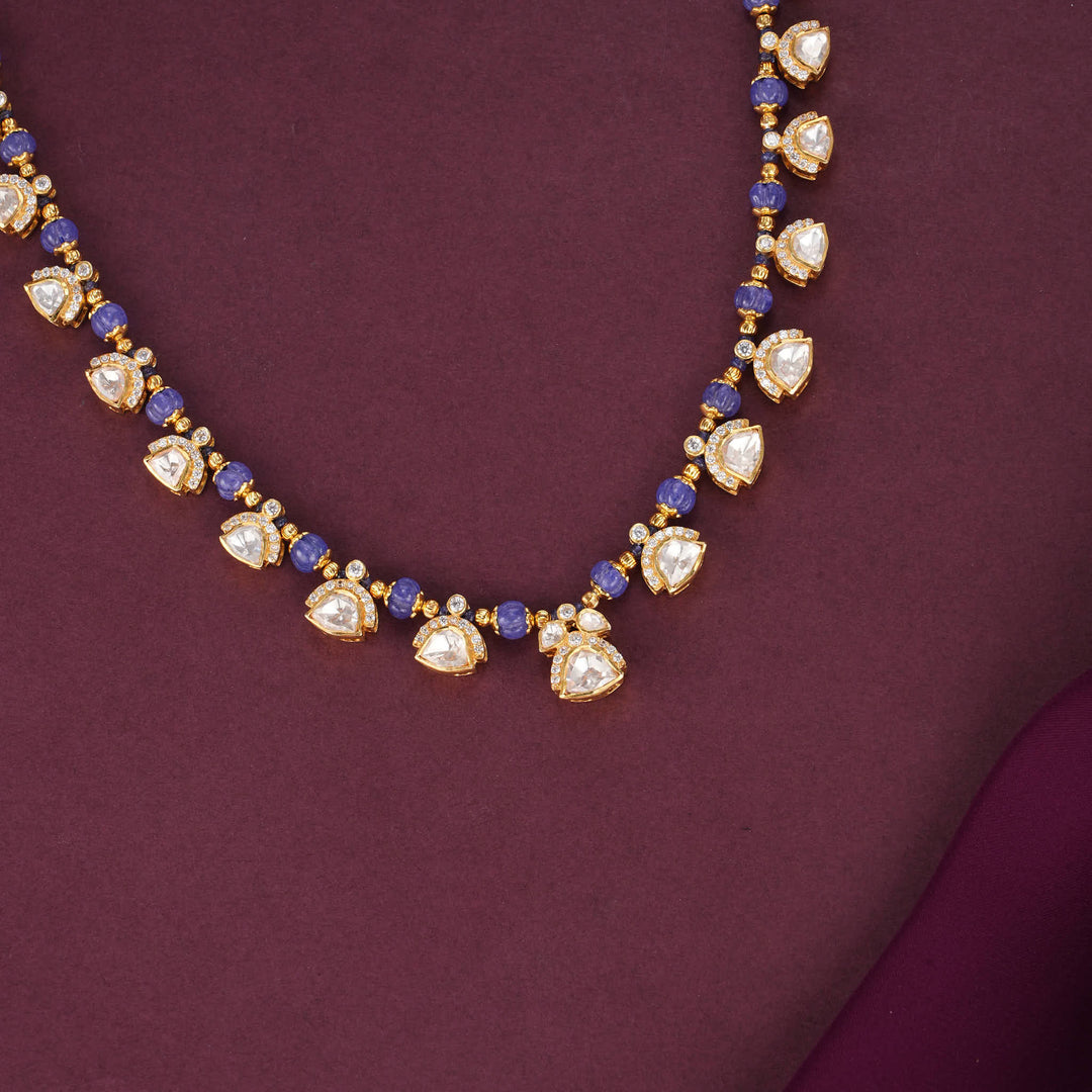 Trendy Moissanite Short Necklace Set