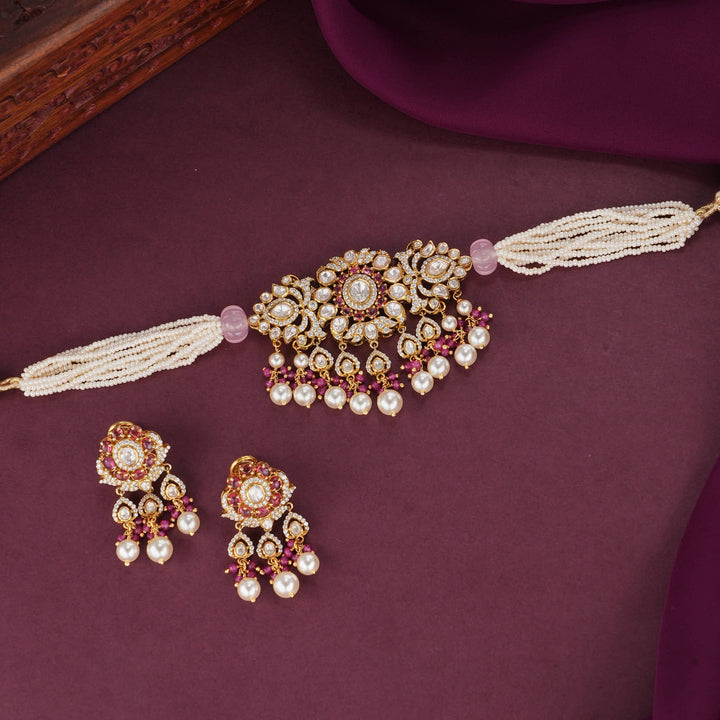 Dhinisha Moissanite Choker Set