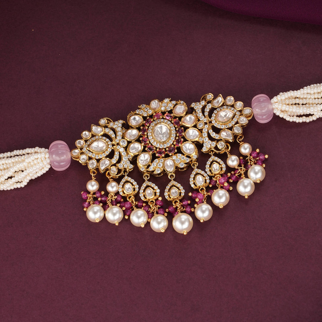 Dhinisha Moissanite Choker Set