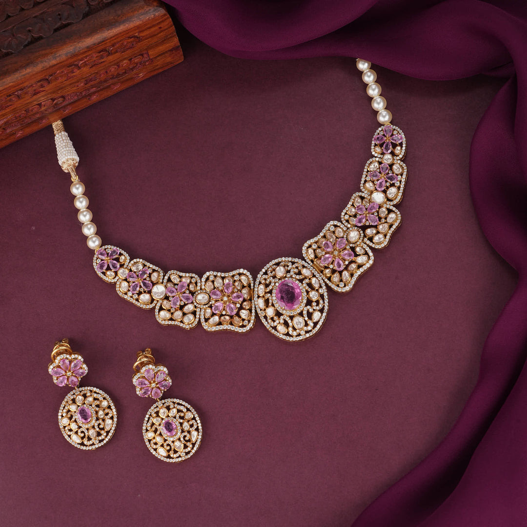 Glittering Moissanite Choker Set