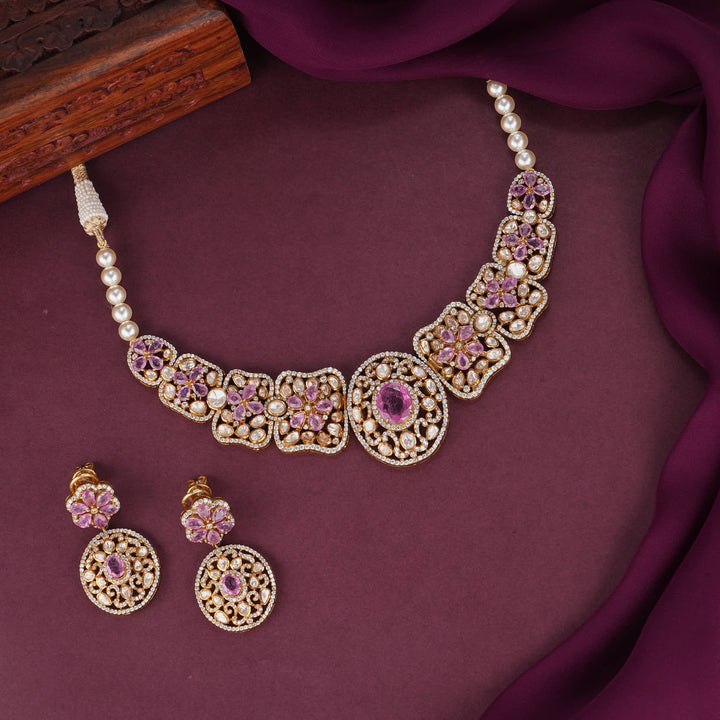 Glittering Moissanite Choker Set