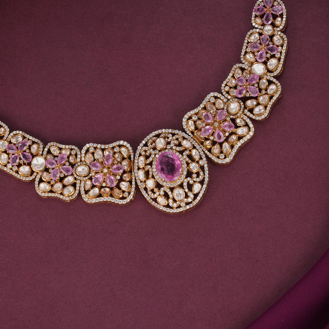 Glittering Moissanite Choker Set