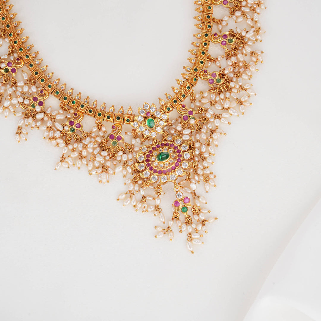 Rajanya Stone Short Necklace Set