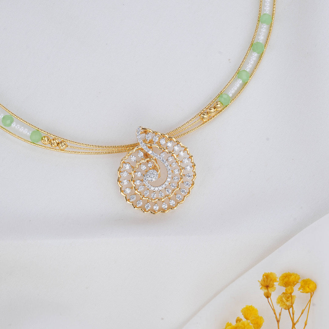 Glittering Hasli with Pendant Set