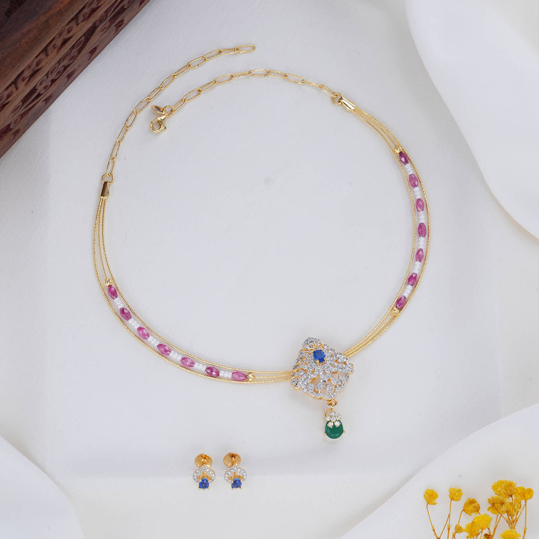 Shristikaa Hasli with Pendant Set