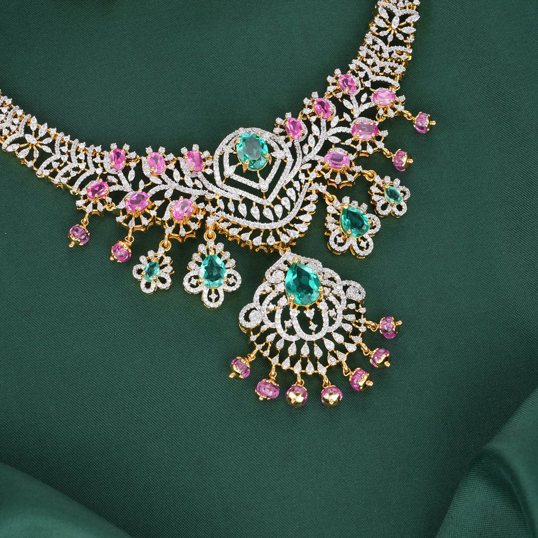 Dazzling Avikam Short Necklace Set