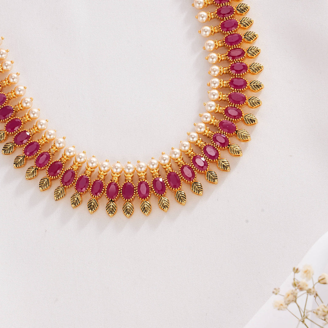 Stunning Pakshi Short Necklace Set