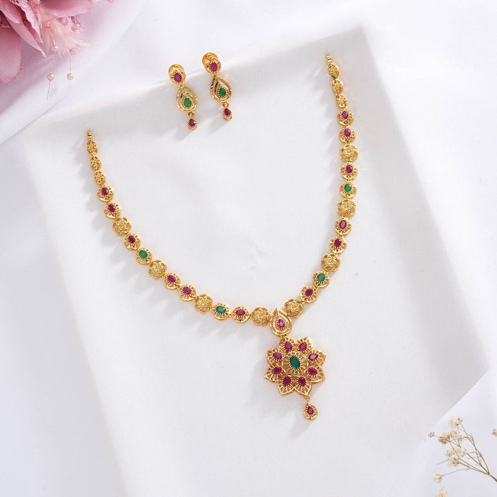 Heritha Pakshi Short Necklace Set