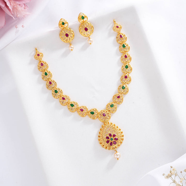 Shinning Pakshi Short Necklace Set