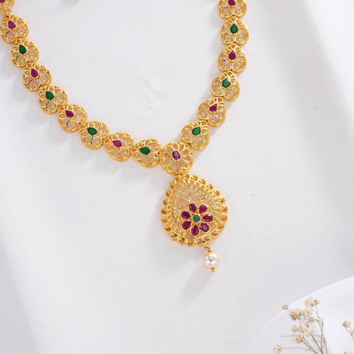 Shinning Pakshi Short Necklace Set